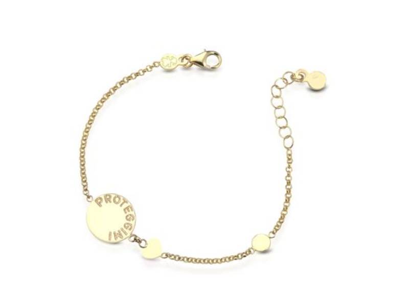 9KT YELLOW GOLD PROTEGGIMI BRACELET WITH VIRGIN MARY AND HEART PRIMEGIOIE LE BEBE' PMG085